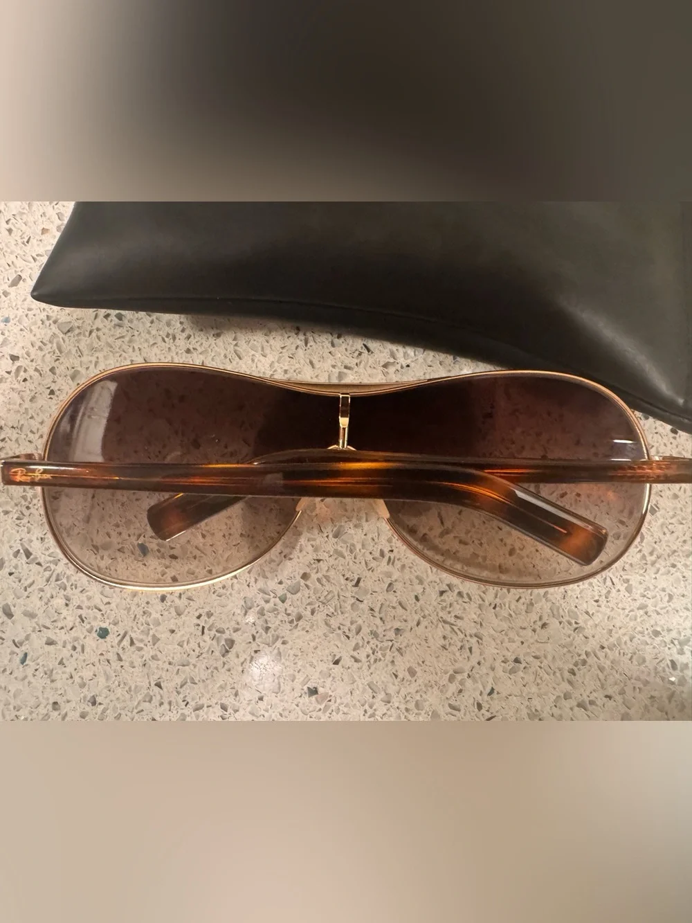 Ray-Ban Women’s Brown Gradient Shield Sunglasses-Vintage RB 3455L 002/13